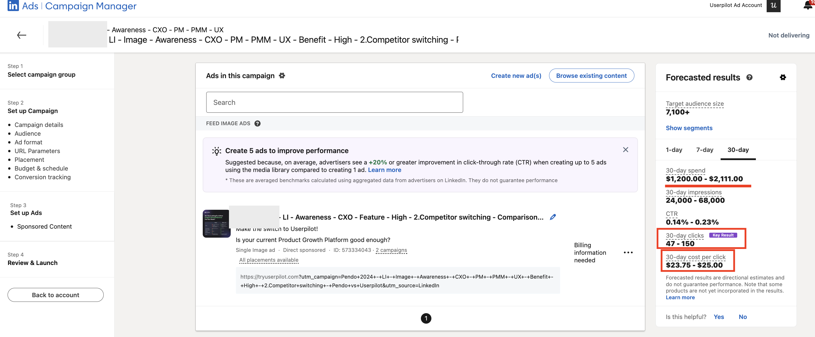 Ad Campaign Manager Userpilot Competitor Switching