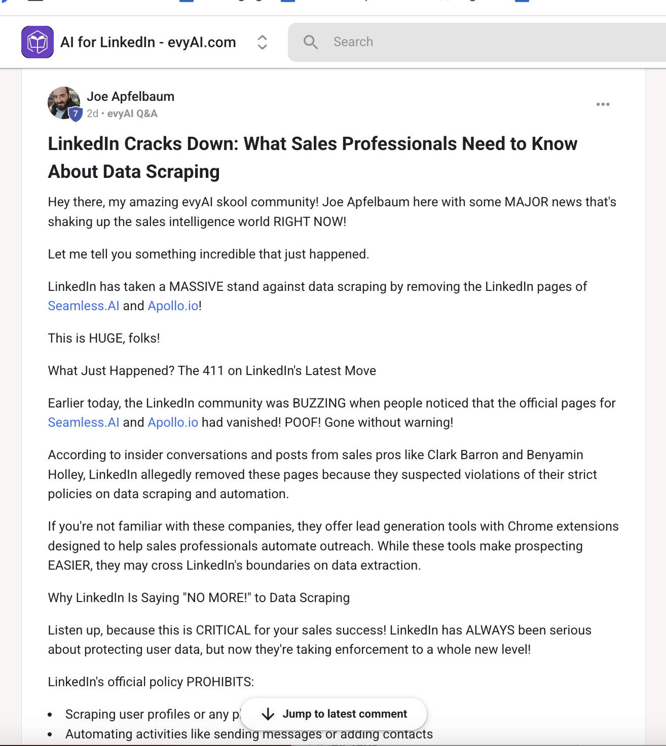 LinkedIn cracks down on scraping