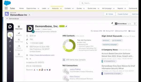 Demandbase for sales