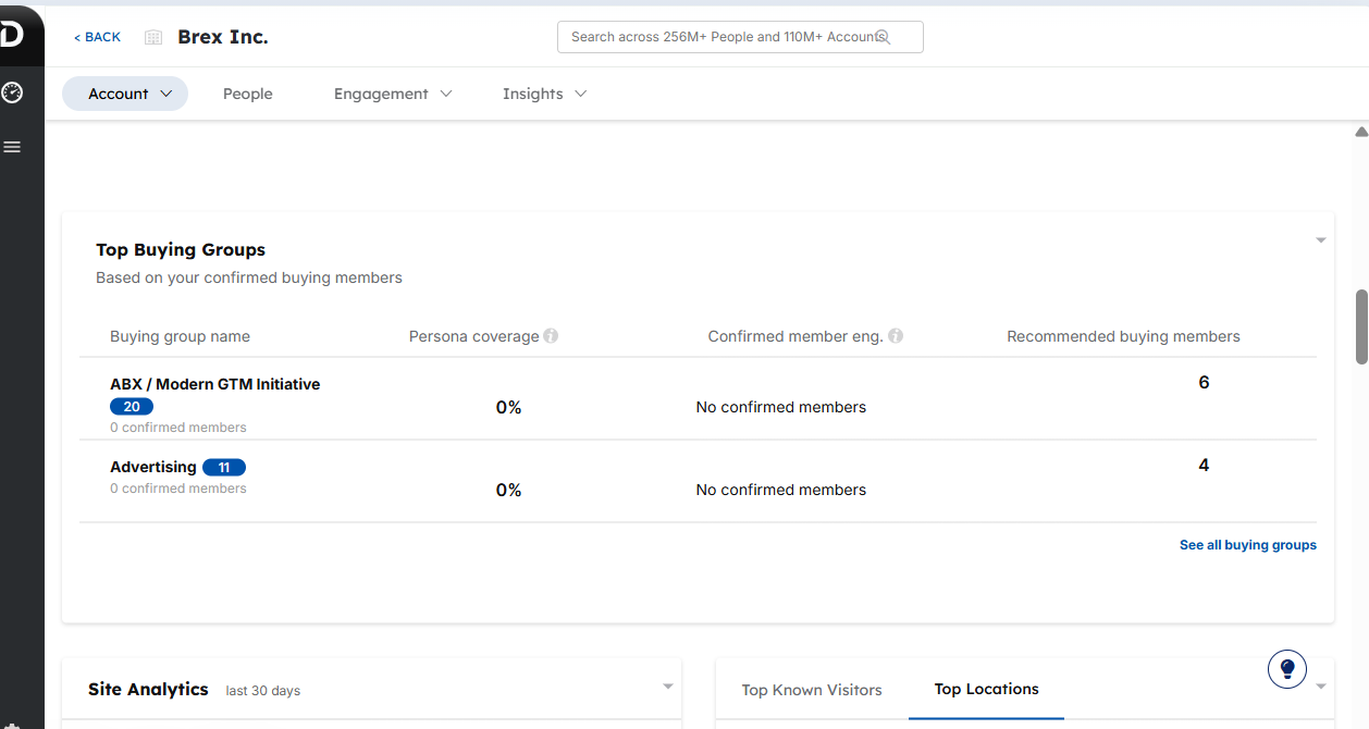 Buying group identification for accounts in Demandbase