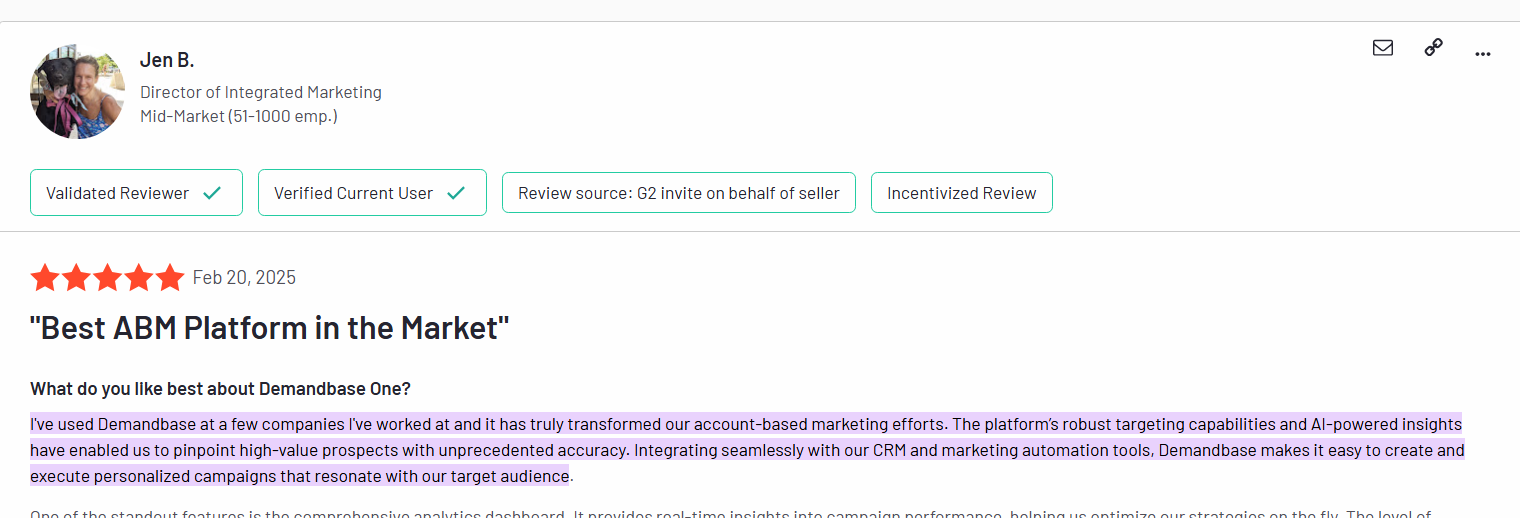 People level segmentation in Demandbase