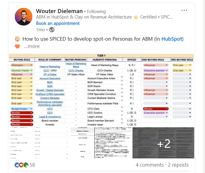 Wouter, an ABM pro, suggests using SPICED framework for spot-on persona-based segmentation in ABM strategy