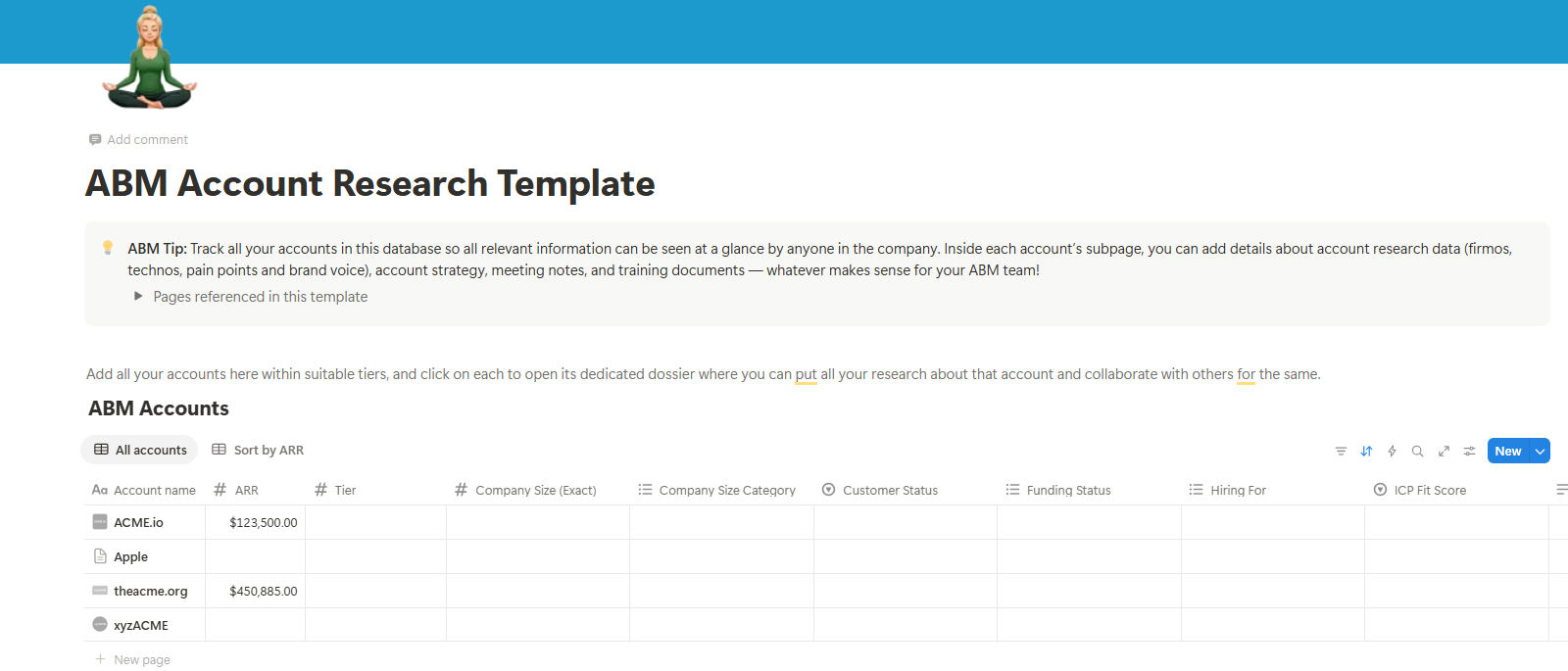 ABM Account research template