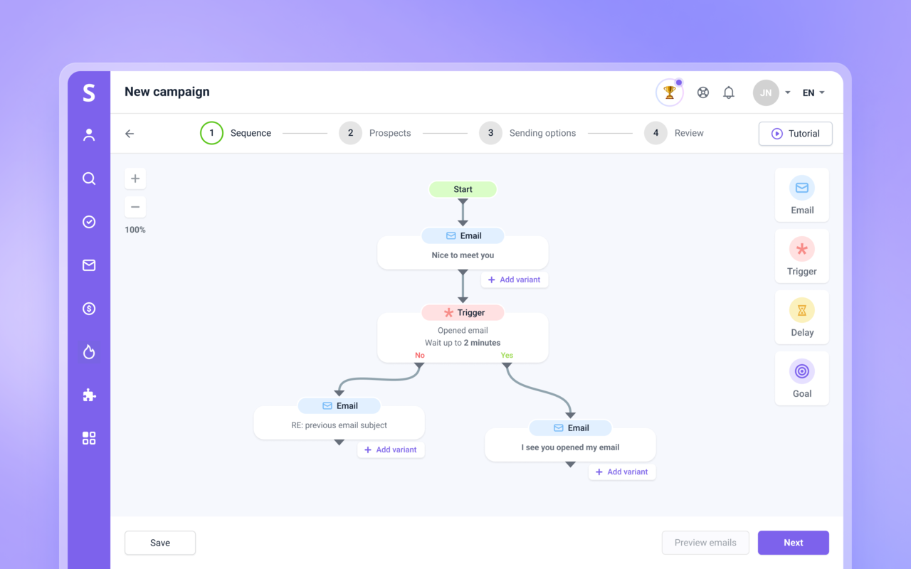 Some capabilities like automated and personalized email workflows in Sov.io make it a good ABM platform for small-scale ABM campaigns.