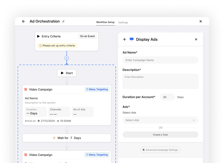 LinkedIn campaign orchestration in Recotap
